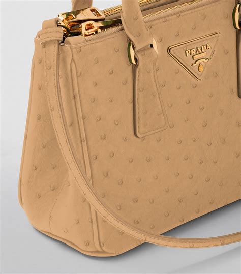 prada ostrich bag animal print|Prada galleria ostrich leather.